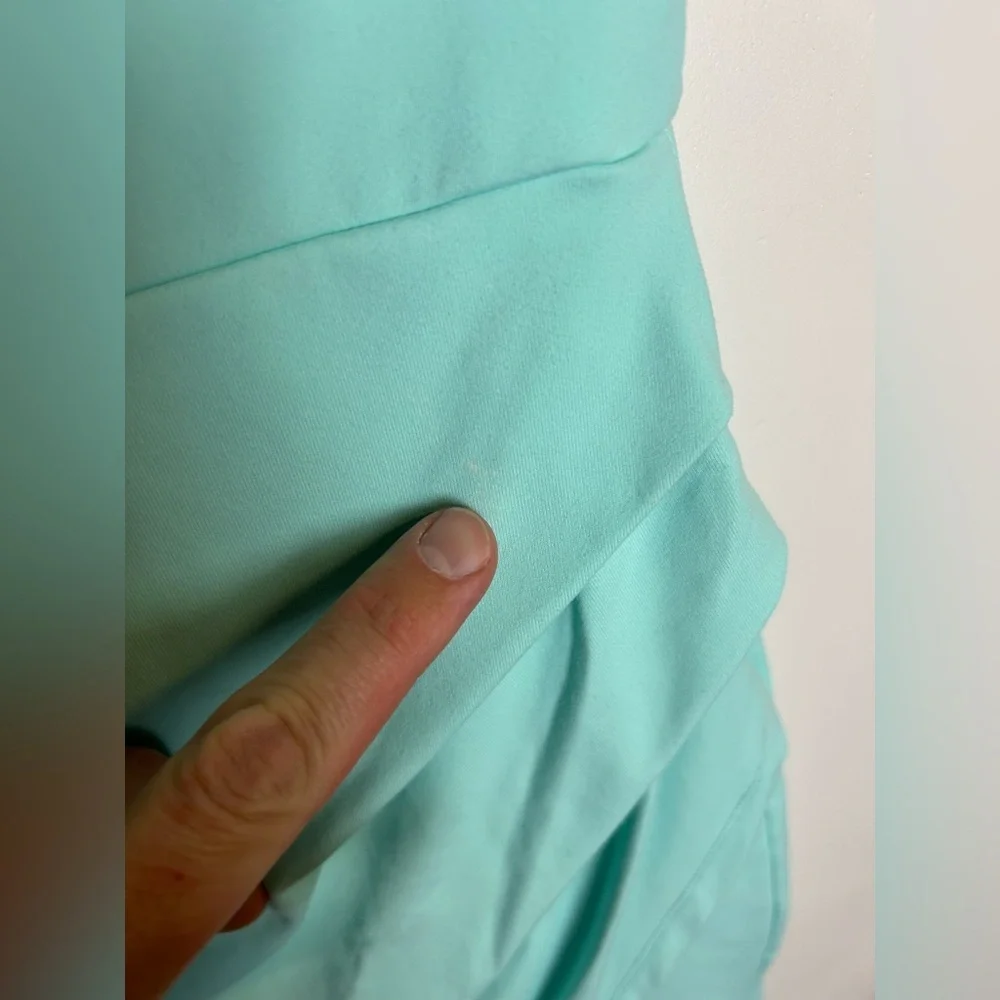 Susana Mónaco Elegant Aqua Blue Strapless Dress Size‎ M Stretch Sexi Bodycon